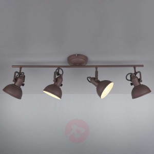 Lampa sufitowa Gina, rdzawobrązowa, 4-pkt.