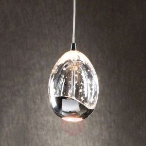 ROCIO - jednopunktowa lampa wisząca LED, chrom