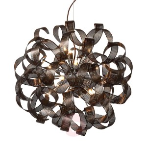 Piękna lampa wisząca Atoma, rdzawa