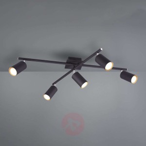 Lampa sufitowa Marley czarna 5-punktowa