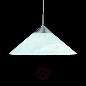 Marmurowa lampa wisząca SATURN, matowy nikiel