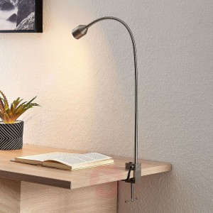 Lindby Hanilo lampa z klipsem LED, nikiel