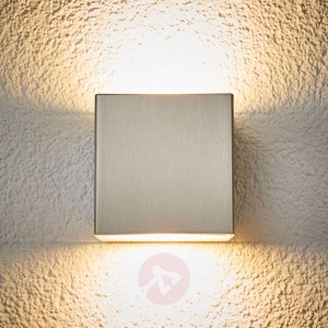 Kinkiet zewnętrzny LED Jana stal 10 x 10 cm