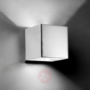 Kwadratowa lampa ścienna LED BASIC, chrom