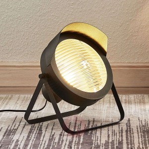 Lampa stołowa Henega w stylu reflektora, czarna