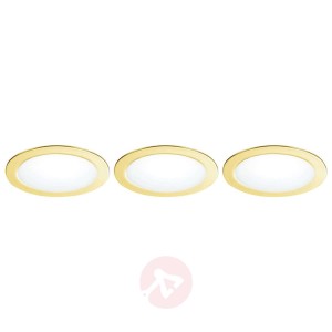 Fusion – sufitowa oprawa wpuszczana, złota krawędź