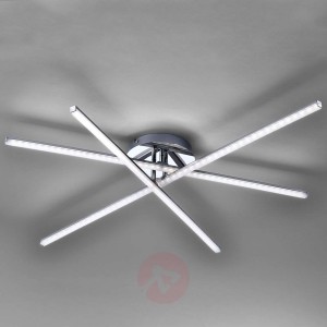 Chromowana lampa sufitowa LED Simon, ruchoma