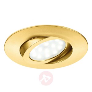 Złocisty reflektor wpuszczany LED Zenit z IP44