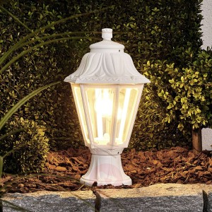 Biała lampa cokołowa LED MIKROLOT ANNA E27