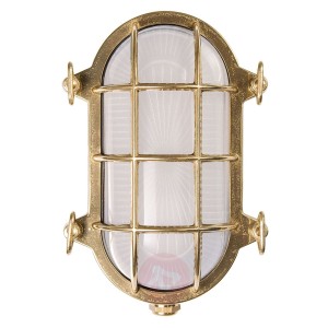 Owalna lampa w stylu morskim Hook, mosiądz