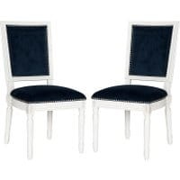 Zestaw 2 krzeseł Madie Navy Velvet