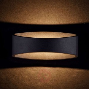 Kinkiet LED Trame owalny kształt w kolorze czarnym