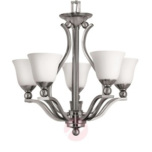 5-punktowa lampa wisząca BOLLA z niklu