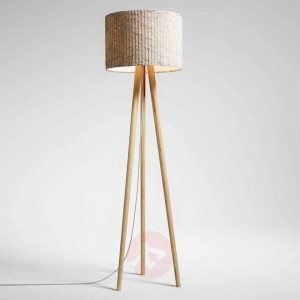 Lampa stojąca Sten Cloud biały dąb kamień