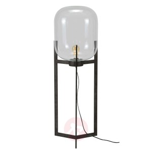 Lampa podłogowa Vetallo - szkło, antyczne srebro