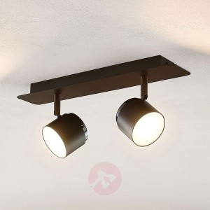 Lindby Marrie reflektor LED, czarny 2-pkt. Board