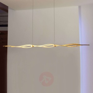 Lampa wisząca LED Silk, 120 cm, złoto płatkowe