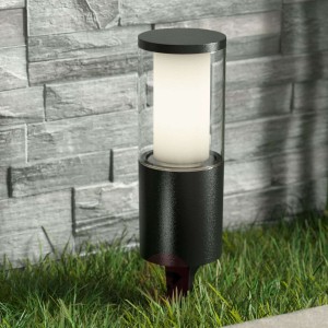 Lampa z grotem ziemnym Carlo z LED, czarna