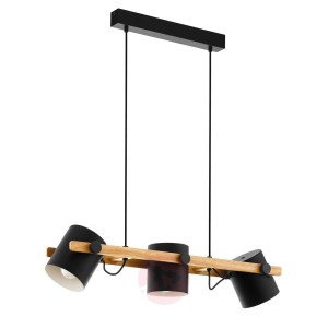 Lampa wisząca Hornwood z detalami drewnianymi