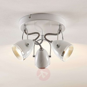 Lindby Jadon lampa sufitowa LED biała 3-pkt 26,3cm