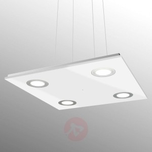 Kwadratowa lampa wisząca LED Pano, biała