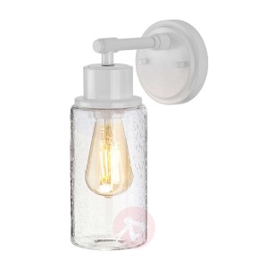 Lampa ścienna Morvah do łazienek w kolorze białym