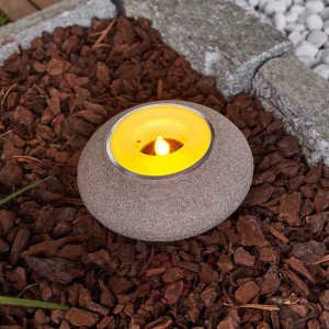 Świeczka solarna Shivani z LED, żywica polimerowa