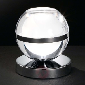 Fulton - chromowana lampa stołowa LED