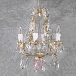 4-punktowy żyrandol PISA srebrny szkło