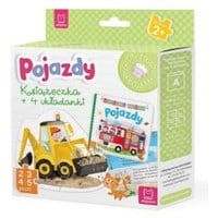 Pojazdy. Książeczka i cztery układanki. Puzzle dla malucha.