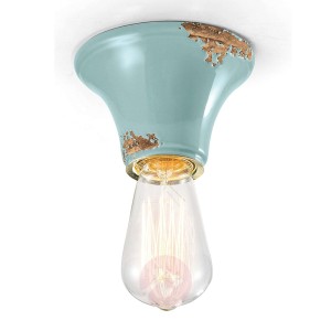 Lampa sufitowa vintage C132, turkusowa