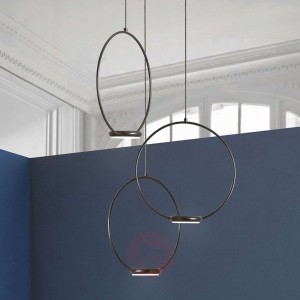 3-punktowa lampa wisząca LED Odigiotto, czarna