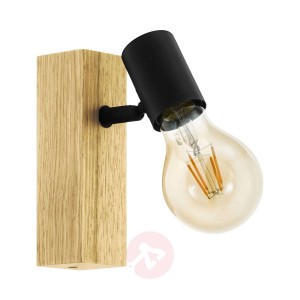 Lampa ścienna Townshend 3 z drewnianym elementem