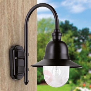 Czarna lampa zewnętrzna Nios