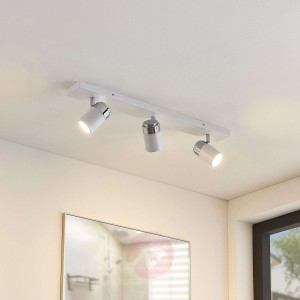 3-Punktowa łazienkowa lampa sufitowa Kardo, biała