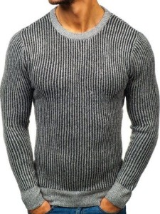 Sweter męski szary