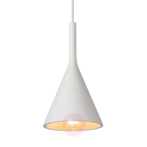 Gipsowa lampa wisząca w kształcie stożka Gipsy