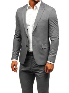 Garnitur męski szary