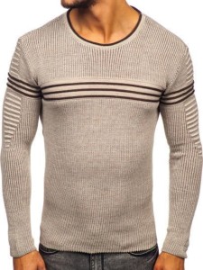 Sweter męski beżowy 