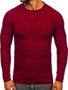 Sweter męski bordowy 