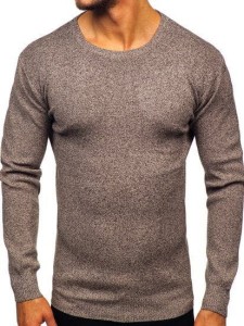 Sweter męski brązowy 