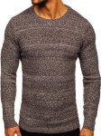 Sweter męski brązowy 