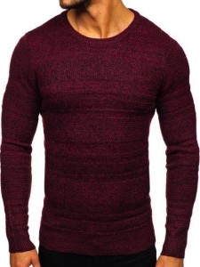 Sweter męski bordowy 