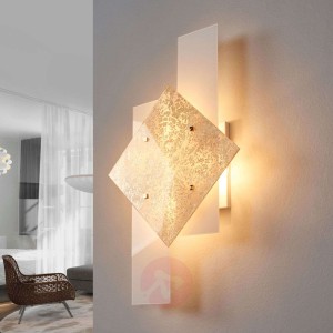 Ze złotem płatkowym - lampa ścienna Bandiera 63 cm