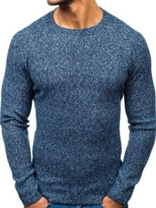 Sweter męski niebieski 