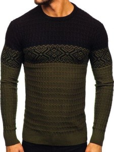 Sweter męski zielony
