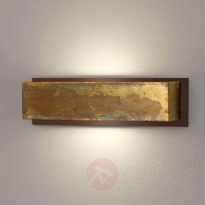 Lampa ścienna Lola 35 cm, mosiężna i brązowa