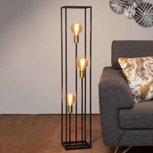 Lampa podłogowa Ruben, czarna, 3-punktowa
