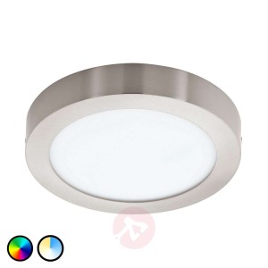 Fueva-Connect – lampa sufitowa LED, 22,5cm, nikiel