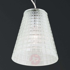 Lampa wisząca Sarala z diamentowym szlifem, przez.